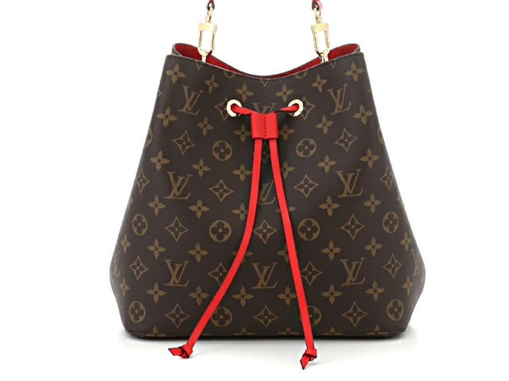 LOUIS VUITTON Monogram Neo Noe Coquelicot Red Shoulder Bag